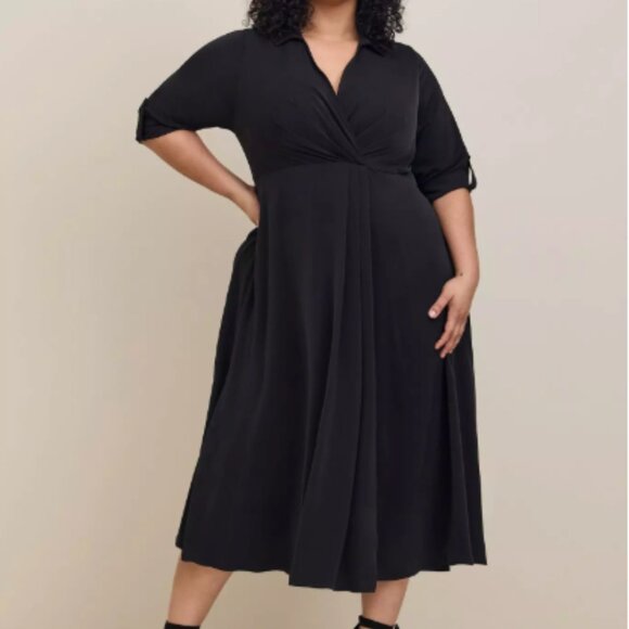 Torrid Black Midi Dress - Picture 1 of 10